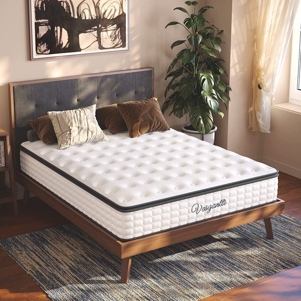 Neche 10" Pillow Top Bed Mattress, Gel Memory Foam and Pocket Coils